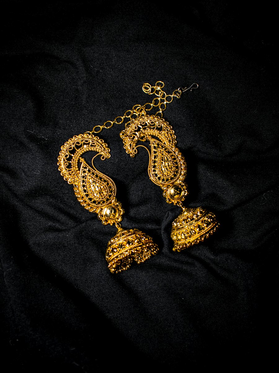 Серьги из латуни длинные
