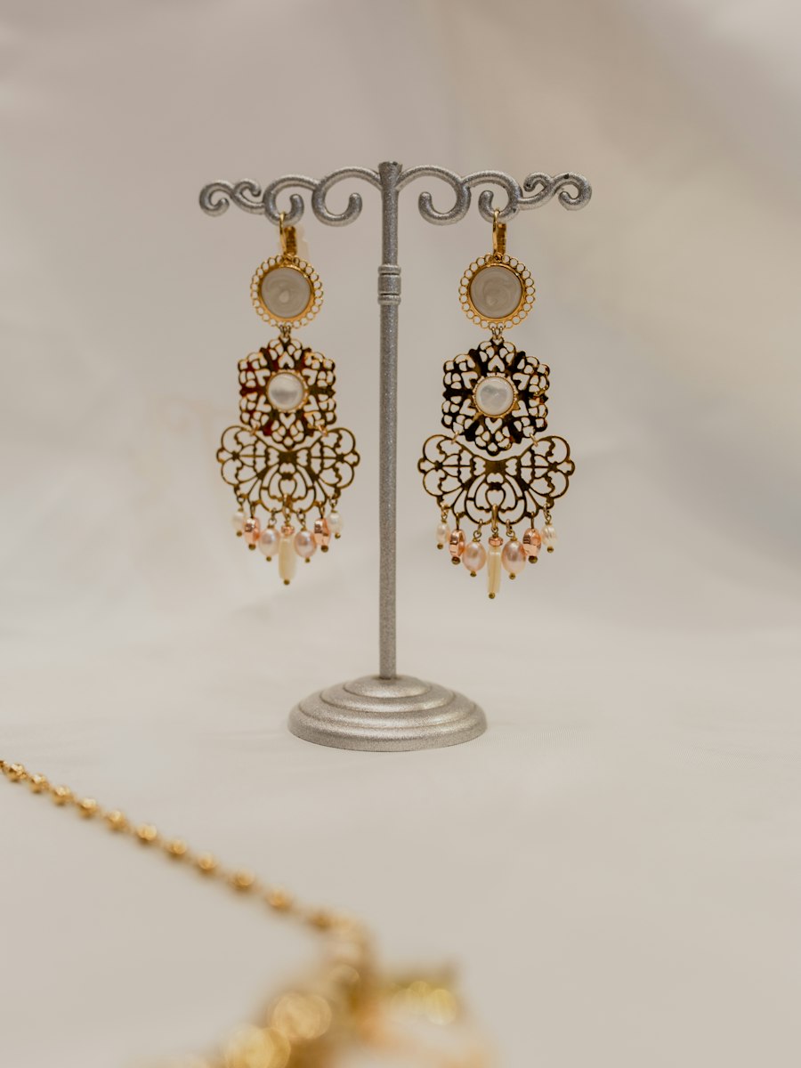 Серьги из латуни длинные